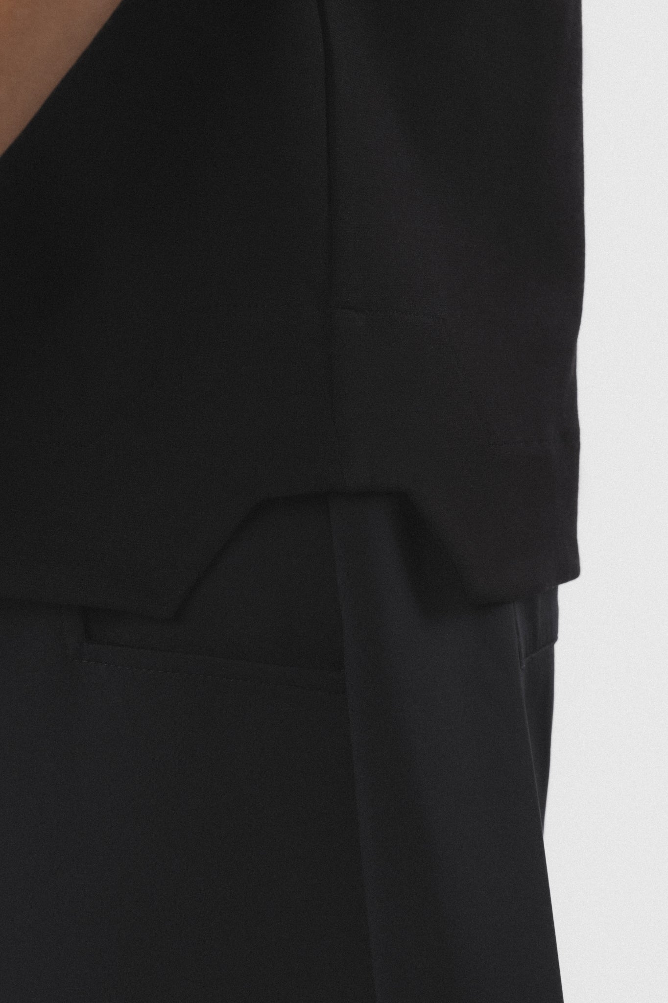 Angular Cut Tee Black