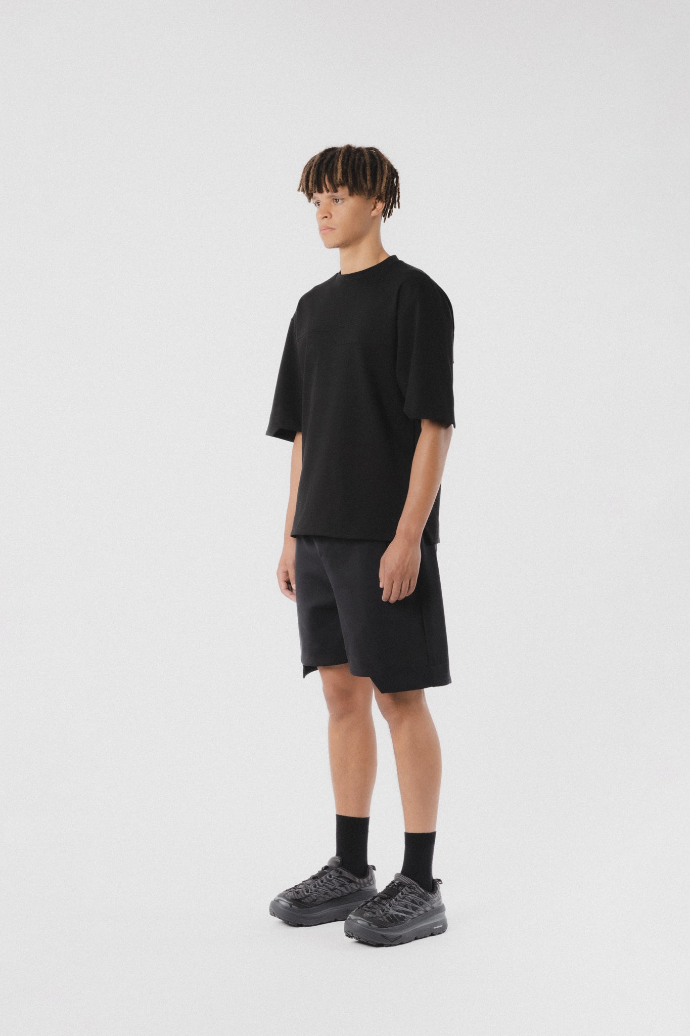Angular Cut Tee Black