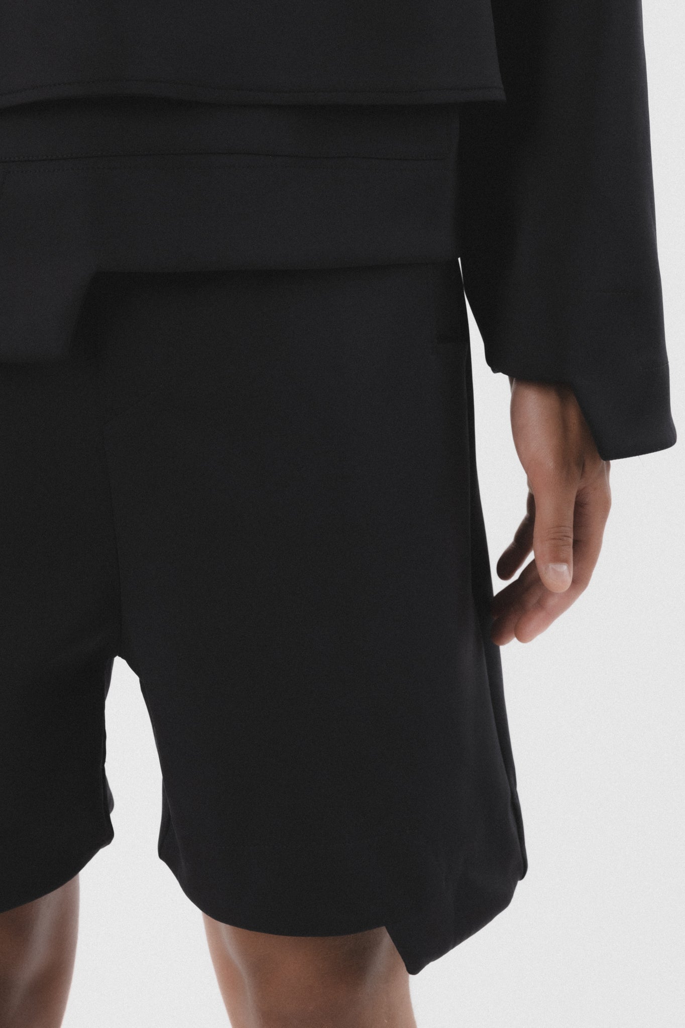 Angular Cut Shorts Black