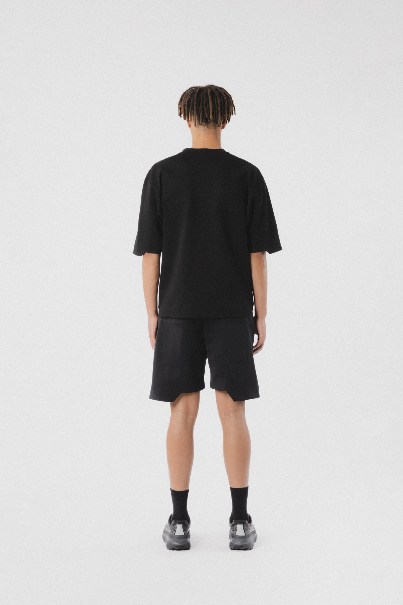 Angular Cut Shorts Black